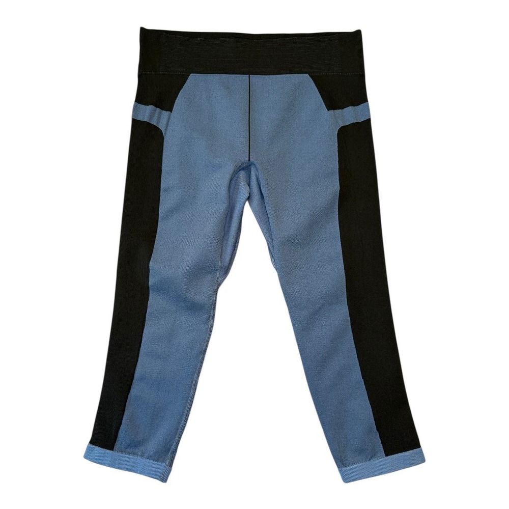 Under Armour HeatGear Compression Leggings Blue Black Women's Size Large